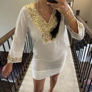 Zara rare gold sequin cover up